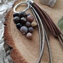 Brelok z kamieniami naturalnymi - Autumn Forest III