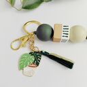 Drewniany brelok Monstera Plantlover - zawieszka do torebki