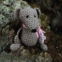 BEŻOWY SZCZUREK - brelok, zawieszka do torby, plecaka, kluczy