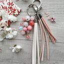 Brelok z kamieniami naturalnymi - CHERRY BLOSSOM