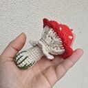 Ręcznie robiony muchomorek - brelok, zawieszka i ozdoba handmade