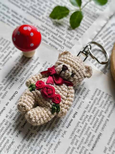 Miś breloczek Bordo Rose