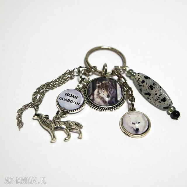 Breloczek - Szary wilk, home guardian