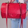 modna unikalna czerwona torebka od ladybuq art torba skórzana