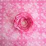 szyta broszka kwiat - peonia różowa dla niej