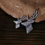 broszki: Mini pin z jeleniem ze srebra - biżuteria ze zwierzętami