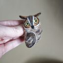 Broszka filcowana - Puchacz