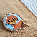 Broszka kot handmade - wyjątkowy prezent dla kociary