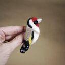 Broszka filcowana - Szczygieł