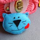 ręcznie robione broszka filcowa kocik