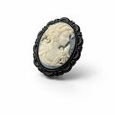 Klasyczna Broszka Cameo z Profilem Kobiety