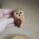 Broszka filcowana - Puszczyk