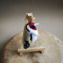 Broszka filcowana - Szczygieł