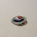 Ręcznie haftowana broszka boho z polnymi kwiatami dla Klementyny