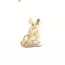 Broszka srebrna z zajączkiem brązowym