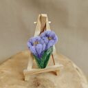 Krokusy - broszka filcowana