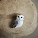 Broszka filcowana - Płomykówka