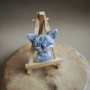 Broszka filcowana - kot Szaruś