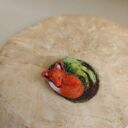 Broszka filcowana - Śpiacy lisek