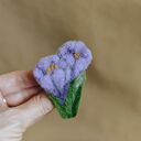 Krokusy - broszka filcowana