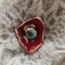 broszka ceramiczna kwiat