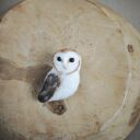 Broszka filcowana - Płomykówka