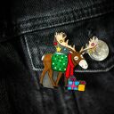 Broszka świąteczna z łosiem Bogdanem