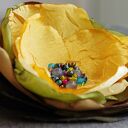 Elegancka przypinka kwiatek do żakietu sukienki, JESIENNA kolorowa broszka