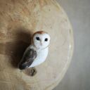 Broszka filcowana - Płomykówka