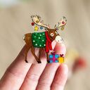 Broszka świąteczna z łosiem Bogdanem