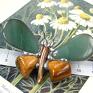 handmade broszka i wisiorek (2w1) motyl awenturyn i jaspis pomysł na prezent