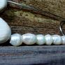 broszki biała ręcznie robiona agrafka klasyczna wykonany z drewna z perłą folk