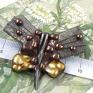 Naturalny piryt broszka motyl pomysł na prezent
