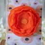 pomarańcz słodka broszka - kwiat - kolor słodkiej pomarańczy róża