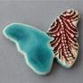 broszki: Motyl broszka ceramiczna - design minimalizm