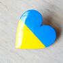 flaga ukrainy broszki wspieramy ! przypinka serce
