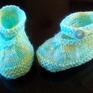 żółte buciki na drutach niemowlęce