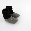 Bambosze z golfem / hand made / czarny melanż