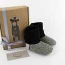 Bambosze z golfem handmade / czarny melanż