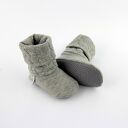 Bambosze z golfem / hand made / - szare warkocze