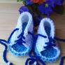 Sandałki niemowlęce szydełkowe - Hand Made buciki