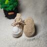 Szydełkowe, buciki/trampki dla dziecka poniżej pierwszego roku życia | Hug Me buciki niemowlaka sneakers
