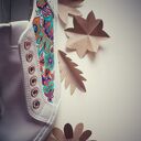 Ręcznie malowane trampki ze sztucznej skóry z tureckimi wzorami roślinnymi (paisley)