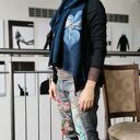 granat szal damski zimowy z wełną merynosów handmade - komin ciepły długi szyty z dzianiny swetrowej