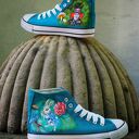 Na zamówienie Ręcznie malowane trampki ALICJA W KRAINIE CZARÓW