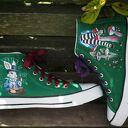 Na zamówienie Ręcznie malowane trampki ALICJA W KRAINIE CZARÓW