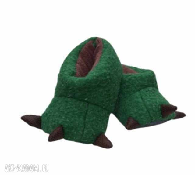 Zabawne kapcie łapy dinozaura, śmieszny prezent roz. 28/29 18,5 cm PAZURY