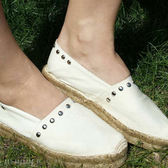 Espadryle ROCK ze srebrnymi nitami