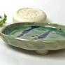 ceramika: Ceramiczna mydelniczka ręcznie robiona Odbicie robio