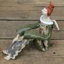 ceramika: Ceramiczny siedzący - anioł handmade rustykalny